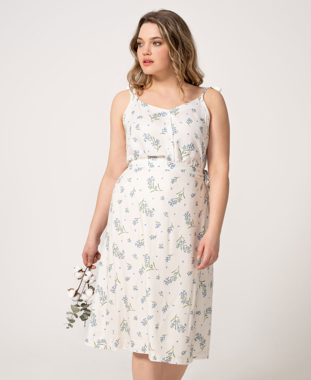 Camisole et jupe fleuries en coton biologique faite au Québec