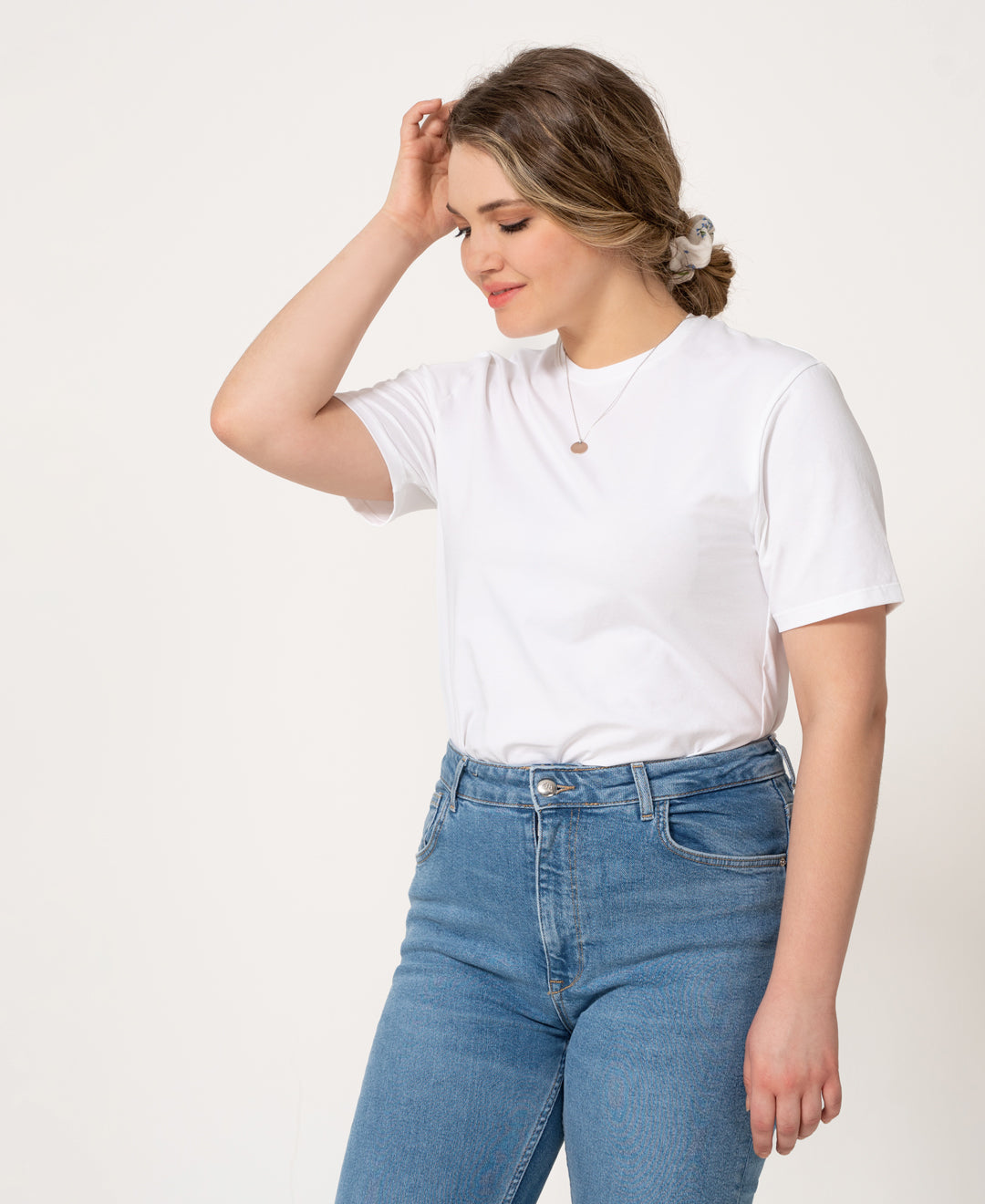 T-shirt blanc en coton biologique fait au Québec