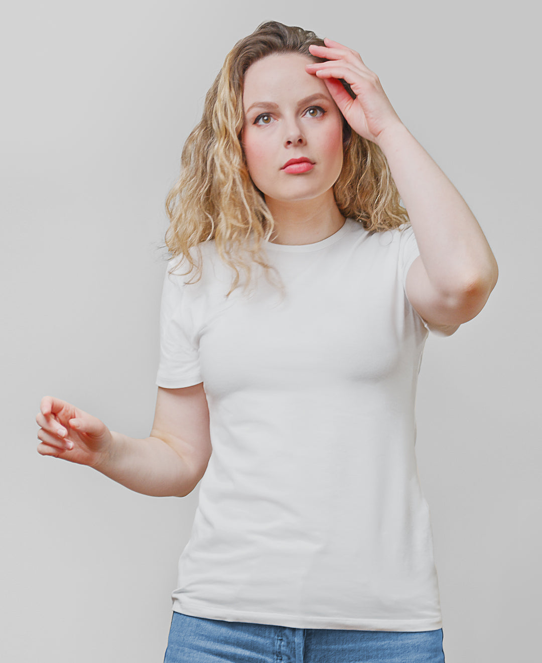 T-shirt blanc en coton biologique fait au Québec