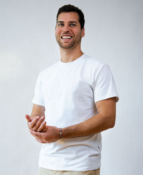 T-shirt blanc en coton biologique fait au Québec