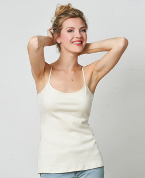 Organic cotton cami with adjustable straps - Made ethically in Canada