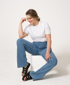 T-shirt blanc en coton biologique fait au Québec