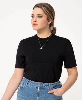 T-shirt noir en coton biologique fait au Québec