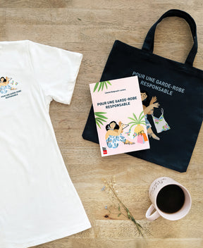 Sac réutilisable et t-shirt en coton biologique fait au Québec